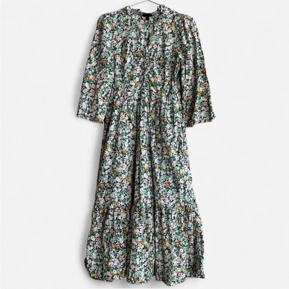 Who What Wear Dresses & Skirts - Floral Tiered Maxi Dress - Green & Pink
